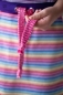 Preview: Baumwollkordel flach 18mm pink/silber