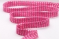 Preview: Baumwollkordel flach 18mm pink/silber