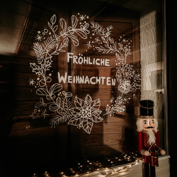 Fensterbild-Vorlage "Weihnachtskranz" PDF