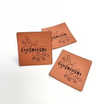 Kunstleder-Label "KAMEHAMEHA" braun