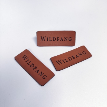 Kunstleder-Label "WILDFANG" braun