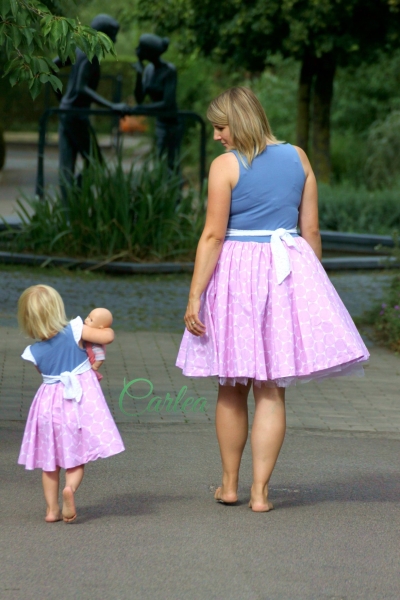 Kombi-eBook Sommerkleid "Amelie" Größe 56-158 & 30-50 Schnittmuster & Nähanleitung