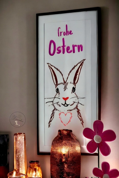 Fensterbild-Vorlage "Frohe Ostern - Hase" PDF