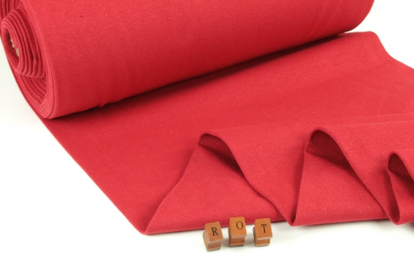 Bündchen mit Glitzer rot