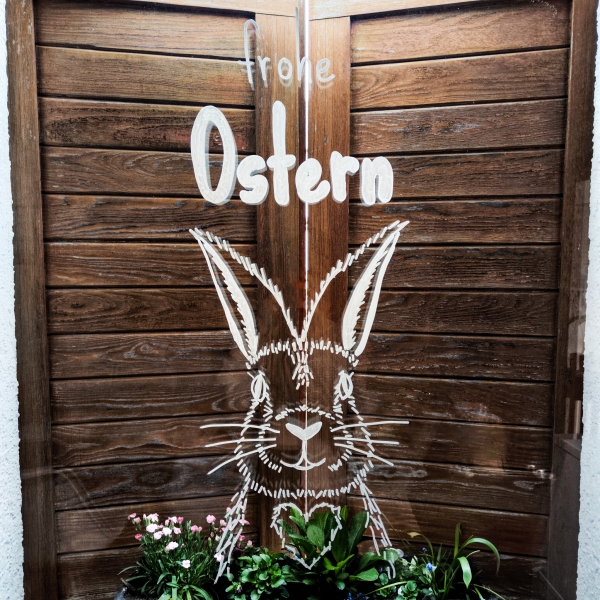 Fensterbild-Vorlage "Frohe Ostern - Hase" PDF