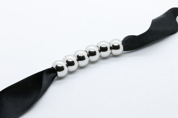 Hoodie-Perlen glänzend silber 6 Stück #10