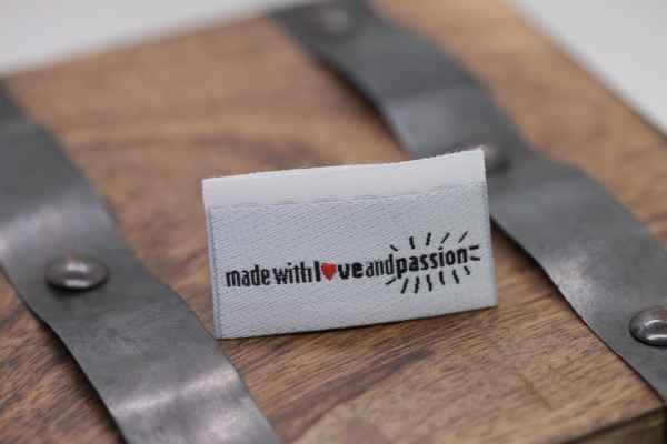 Label-Set "made with love and passion" 3 Stück